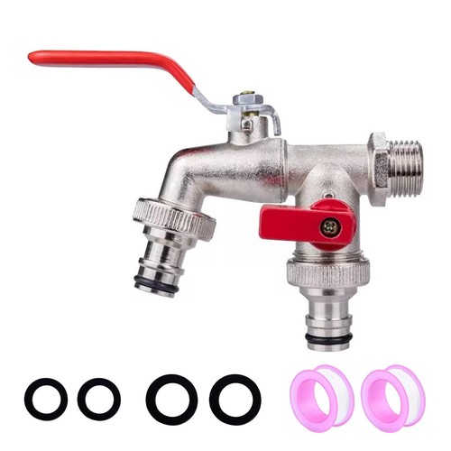 Double garden tap inch - garden,