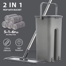 2 in 1 Flat Mop and Bucket Set
