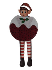 Elf Christmas Pudding Outfit Accessories Props Idea Dress Decoration Novelty Top
