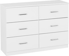 DAKOTA WHITE 6 DRAWER CHEST