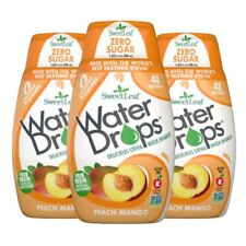 SweetLeaf Water Drops Peach Mango 48ml - Pack of 3 - Free 24h Delivery
