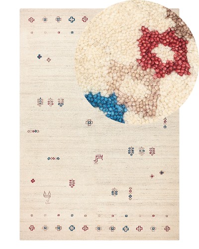 Wool gabbeh area rug - wool,