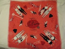 Fifi Lapin x Juicy Couture Je T'aime Bunny Rabbit Print Silk Scarf NWOT Rare