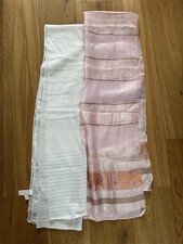 Women’s Scarf Shawl Bundle Lightweight Cream Pink Elephant Silver Stripe