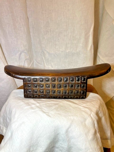 Wooden carved mali headrest - wooden,