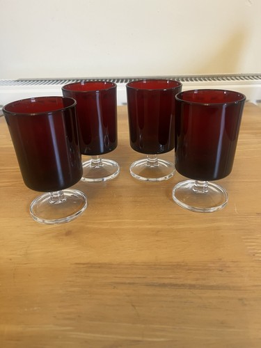Set vintage luminarc ruby - vintage,