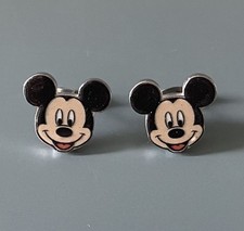 Disney Mickey Mouse Metal Stud  Earrings - New In Pouch