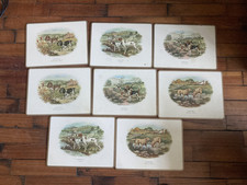 Vintage Retro Pimpernel Table Place Mats x 8 - Sporting Dogs