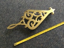 Antique Mid 19th Century Brass Trivet For a Flat Iron  11" inches long