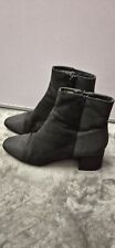 RIVER ISLAND LADIES BLACK SUEDE ZIP UP ANKLE BOOTS SHOES UK SIZE 3 EUR 36