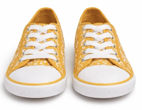Yellow floral canvas - tu,