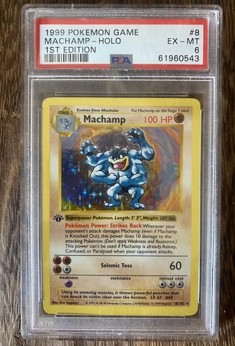 Pokémon machamp holo 1st - pokémon,