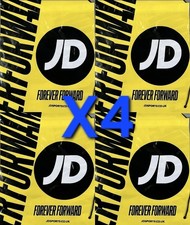 4 x JD Sports Yellow/Black Latest Edition Drawstring Bags Shopping/Swimming/Gym