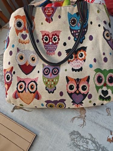 Owl printed handbag - owl,