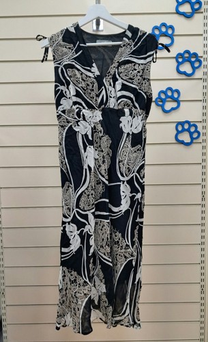 Wallis black white - white, floral