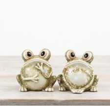 SET OF 2 FROGS SMALL CERAMIC