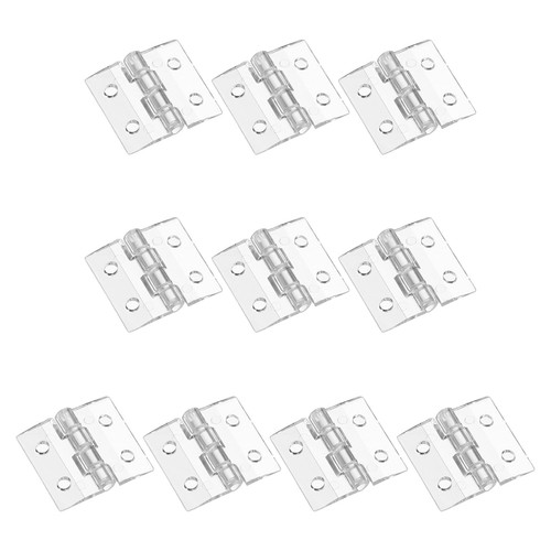 Pcs clear plastic hinges - 10,