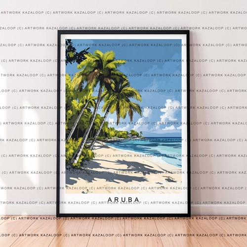 Aruba costal art illustration - art,