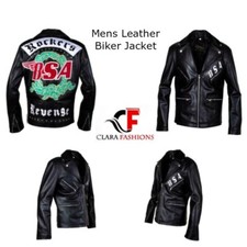 GEORGE MICHAEL FAITH ROCKERS BSA REVENGE NEW BLACK REAL LEATHER JACKET