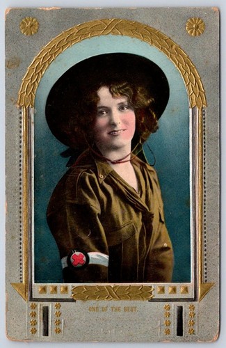 Antique british red cross - antique, girl