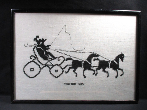 Completed framed cross stitch - completed,