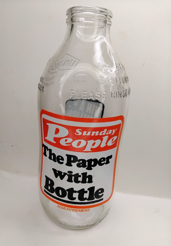 Vintage glass unigate 1pt milk - vintage,
