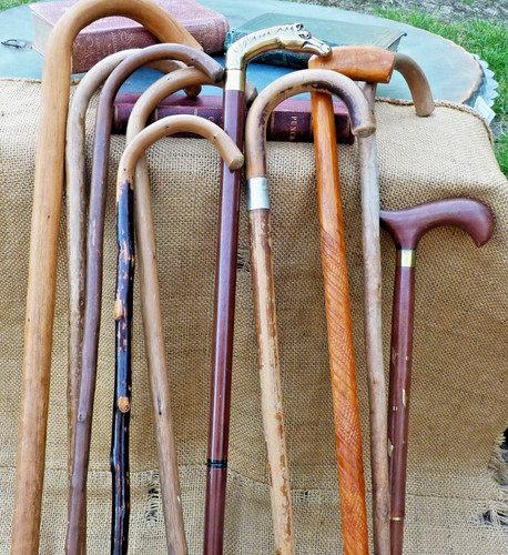 Job lot wooden walking sticks - job,