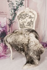 Genuine Black Mouflon Natural Sheepskin Rug Super Large Throw Rug Eco Rug