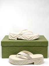 Gucci White Platform Rubber