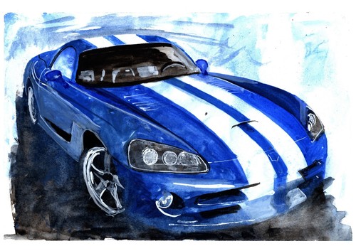 Painting dodge viper - a,