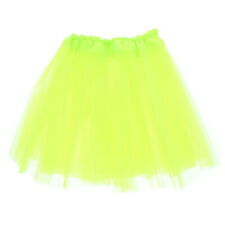 Zac's Alter Ego Lady Girls Women Fluorescent Yellow Tutu Skirt Fancy Dress Party