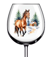 12x Colourful Christmas Horse