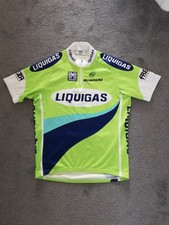 Vintage SMS Santini Bianchi Liquigas cycling shirt, size XL