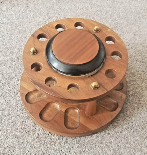 Vintage 1950s wooden pipe rack - wooden,