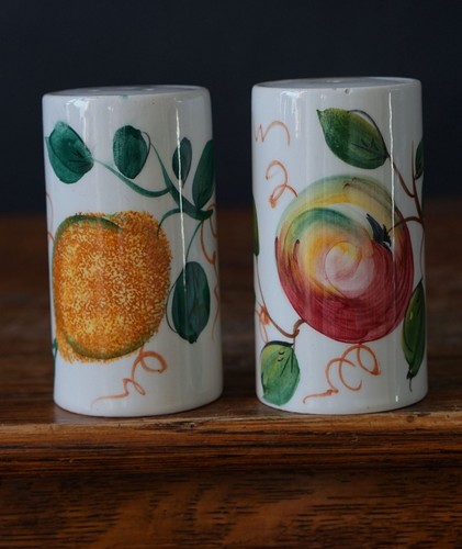 Vintage hand painted salt - hand,