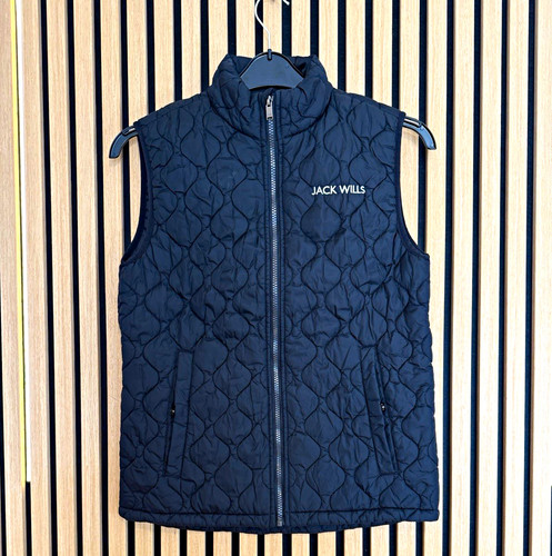 Jack wills black quilted gilet - wills,