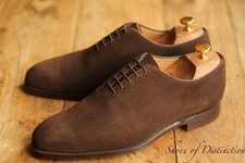 Joseph Cheaney Brown Suede Wholecut Brogue Lace Up Shoes UK 8 US 9 EU 42