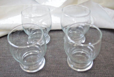 💕Set 4 old liqueur shot tot clear glasses - approx 5.5 cm tall 💕