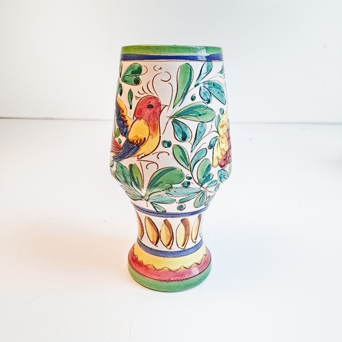 Italian scgraffito vase bird - italian,