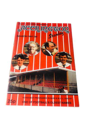 Football programme accrington - football,