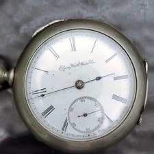 Elgin 18s Pocket Watch 1890 M1 Gr97 7j Bad Hairspring Parts/Repair Safety