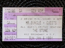 Mr. Bungle Original Ticket