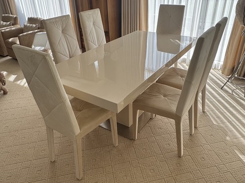 Luxury cream ivory dining set - dining,