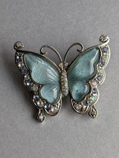 Vintage Blue Butterfly Brooch