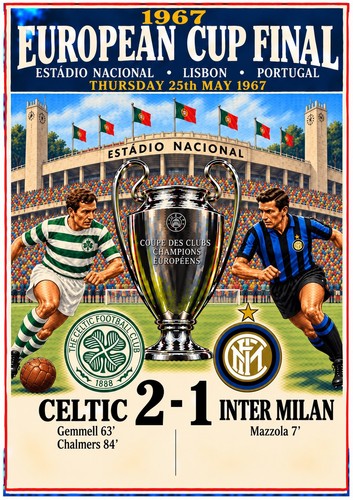 1967 european cup final poster - 1967,