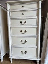 Laura Ashley Clifton 6-Drawer Ivory Tallboy Chest 