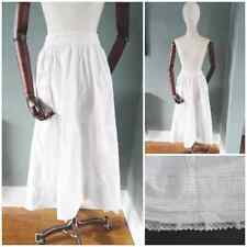 Antique Victorian Petticoat Underskirt Ladies Cotton Crochet Lace Embroidered