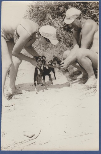 Girl and guy playing with - girl,