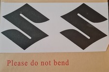 2 x S Logo Tank Fairing Car  Motorcycle ( COMPATIBLE WITH SUZUKI) Decal Sticker 