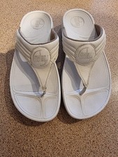 Fitflop Sandles Womens Wobble Board Off White Leather Size 4